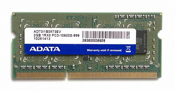 Память Adata AD73I1B0873EV, 2Gb, DDR3, 1R*8, 1333MHz, PC3-10600S-999