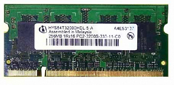 Память Infineon HYS64T32000HDL-5-A, 256MB, DDR2, 1R*16, 400MHz, PC2-3200S-333-11-C0